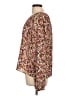 Ann Taylor LOFT Outlet 100% Polyester Floral Brown Long Sleeve Blouse Size L - photo 5