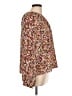 Ann Taylor LOFT Outlet 100% Polyester Floral Brown Long Sleeve Blouse Size L - photo 4