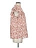 Fashion 100% Polyester Animal Print Orange Short Sleeve Blouse Size S - photo 4
