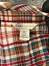 Cato Plaid Brown 3/4 Sleeve Button-Down Shirt Size XL - photo 7