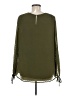 The Limited 100% Polyester Green Long Sleeve Blouse Size M - photo 2