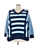 Sport Savvy 100% Cotton Stripes Blue Pullover Sweater Size 3X - photo 1