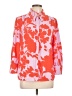 Halogen 100% Polyester Print Orange 3/4 Sleeve Blouse Size L - photo 1