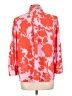 Halogen 100% Polyester Print Orange 3/4 Sleeve Blouse Size L - photo 2