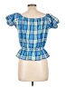 Unbranded Blue Short Sleeve Blouse Size L - photo 2
