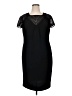 Unbranded Chevron-herringbone Black Casual Dress Size 14 (estimated) - photo 1