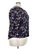 Monday Fun 100% Rayon Floral Blue 3/4 Sleeve Blouse Size 3X - photo 4