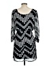 Ruby Rox 100% Polyester Argyle Black Casual Dress Size L - photo 2