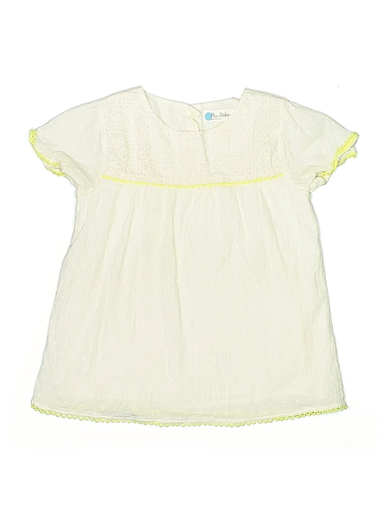 Pre-owned Mini Boden Kids' Short Sleeve Blouse In Yellow