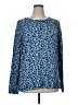Style&Co Animal Print Blue Pullover Sweater Size XL - photo 1