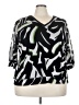 Alfani 100% Nylon Black 3/4 Sleeve Blouse Size 3X - photo 1