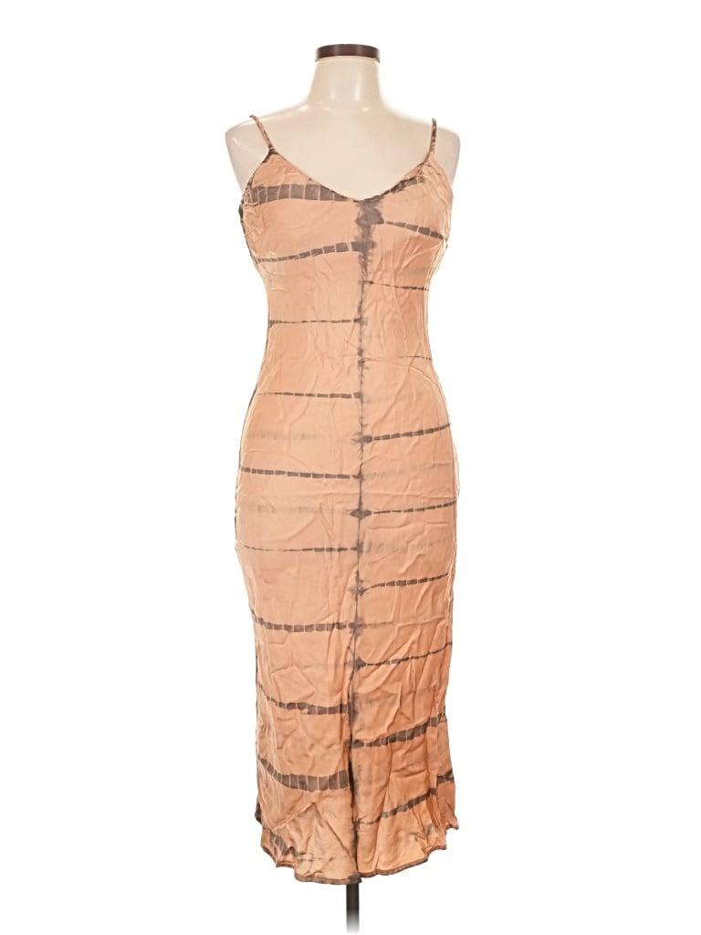 Pre-owned Cali Dreaming Cocktail Dress In Tan