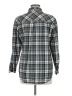Cotton Express Plaid Black Long Sleeve Button-Down Shirt Size M - photo 2