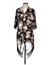 Ember 100% Polyester Floral Black Kimono Size L - photo 1