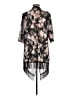 Ember 100% Polyester Floral Black Kimono Size L - photo 2