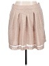 Gap 100% Polyester Chevron-herringbone Tan Casual Skirt Size 14 - photo 1