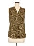 Banana Republic 100% Polyester Yellow Sleeveless Blouse Size 8 - photo 1