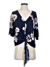 LUQ Blue 3/4 Sleeve Blouse Size XS - photo 1
