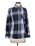 Vanilla Star 100% Cotton Plaid Blue Long Sleeve Button-Down Shirt Size S - photo 1