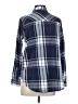 Vanilla Star 100% Cotton Plaid Blue Long Sleeve Button-Down Shirt Size S - photo 2