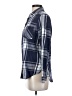 Vanilla Star 100% Cotton Plaid Blue Long Sleeve Button-Down Shirt Size S - photo 5
