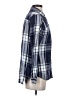 Vanilla Star 100% Cotton Plaid Blue Long Sleeve Button-Down Shirt Size S - photo 4