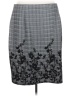 Roz & Ali Houndstooth Gray Formal Skirt Size 3X - photo 2