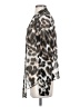 Worthington 100% Polyester Animal Print Silver Long Sleeve Blouse Size S - photo 5