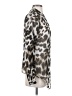 Worthington 100% Polyester Animal Print Silver Long Sleeve Blouse Size S - photo 4