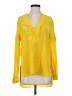 BCBGMAXAZRIA 100% Silk Yellow Long Sleeve Silk Top Size S - photo 1