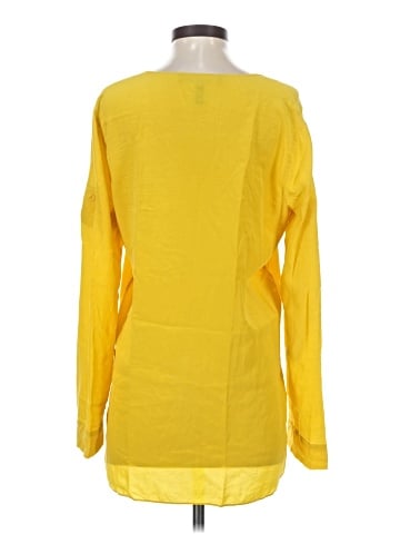 BCBGMAXAZRIA Long Sleeve Silk Top (view 2)