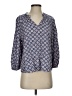 Caslon 100% Rayon Blue 3/4 Sleeve Blouse Size S - photo 1