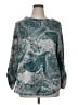 Ruby Rd. 100% Polyester Paisley Teal Long Sleeve Blouse Size XL - photo 1