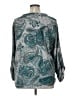 Ruby Rd. 100% Polyester Paisley Teal Long Sleeve Blouse Size XL - photo 2