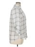 Fortune + Ivy 100% Polyester Plaid Gray 3/4 Sleeve Blouse Size XL - photo 4