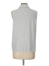 Adrianna Papell Polka Dots Gray Silver Sleeveless Blouse Size L - photo 2