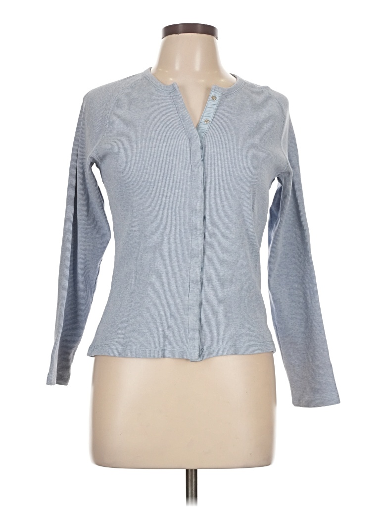 Pre-owned Gap Long Sleeve Blouse In Gray