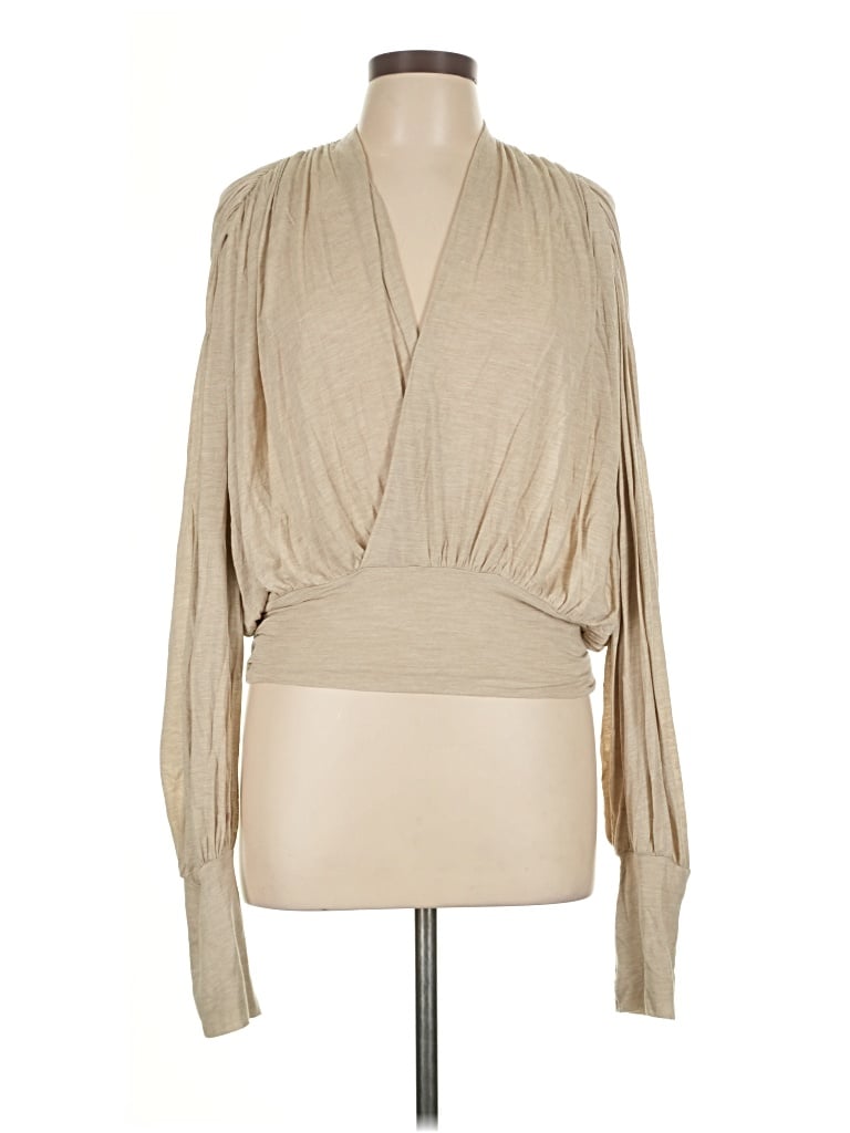 Pre-owned Iro Long Sleeve Blouse In Brown