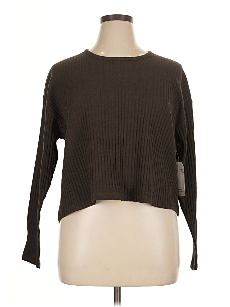Time And Tru Pullover Sweater In Brown