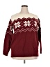 BLOOMCHIC Floral Burgundy Pullover Sweater Size 18 - 20 - photo 1