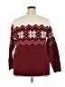 BLOOMCHIC Floral Burgundy Pullover Sweater Size 18 - 20 - photo 2