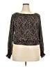 Unbranded Gray Black Long Sleeve Blouse Size XXL (estimated) - photo 1