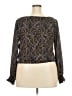 Unbranded Gray Black Long Sleeve Blouse Size XXL (estimated) - photo 2