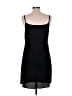 Unbranded Solid Black Casual Dress Size L - photo 2