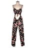 Derek Heart Floral Black Jumpsuit Size S - photo 1