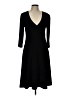 Apt. 9 Solid Black Casual Dress Size L - photo 1