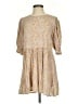 Auguste 100% Rayon Paisley Tan Casual Dress Size S - photo 1