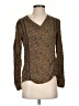 Hinge 100% Viscose Paisley Brown Long Sleeve Blouse Size XS - photo 1