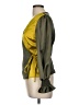 Never Fully Dressed Color Block Green Gold Long Sleeve Blouse Size 8 - photo 5