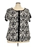 Diana Belle Black Short Sleeve Blouse Size 3X - photo 1